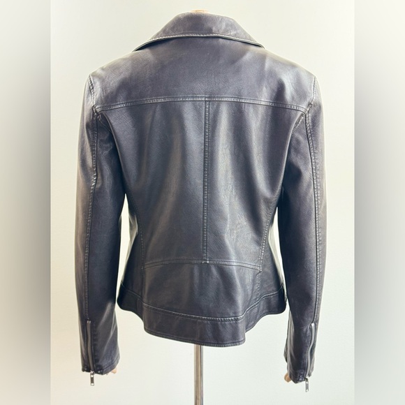 Universal Thread Black Faux Leather Motorcycle Jacket, Women's Size Medium - Picture 2 of 14